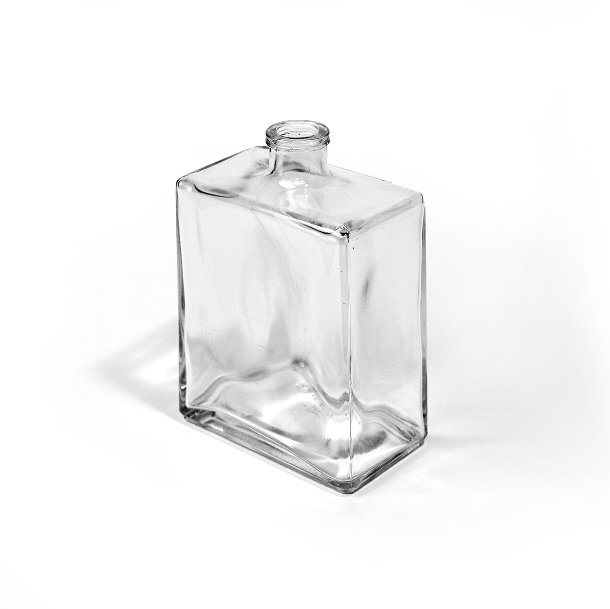 Petite bouteille rectangle en verre