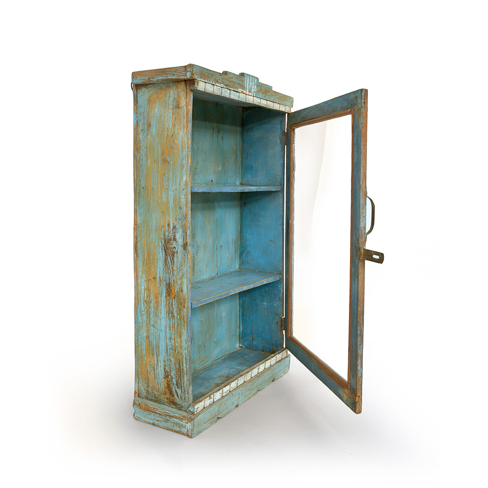 Petite vitrine en bois patiné | Mes Découvertes - Julien Cohen
