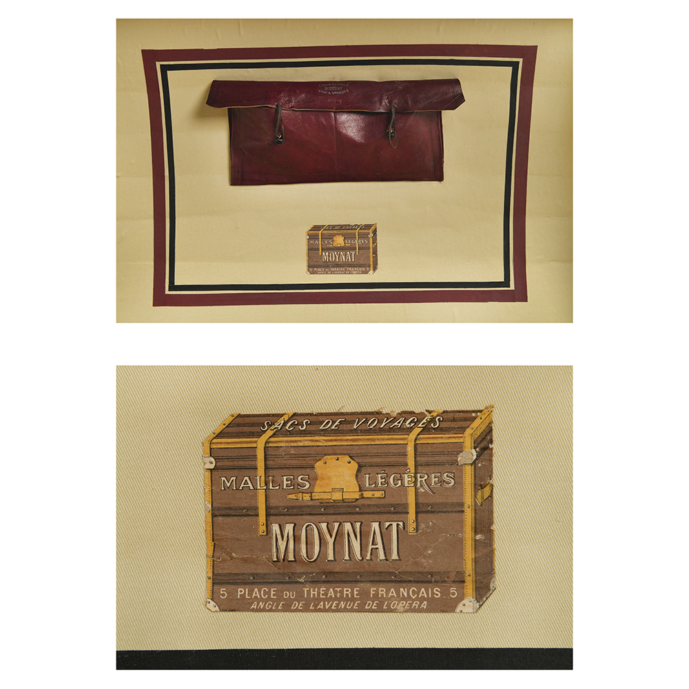 Malle Moynat restaurée en bois, cuir et laiton