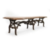 Grande table industrielle en bois et fonte